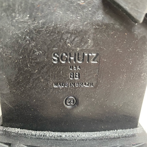 Schutz Revolve Maylova Combat Boots Leopard Lace Up Lug Soles Women's Size 8 - Picture 6 of 6